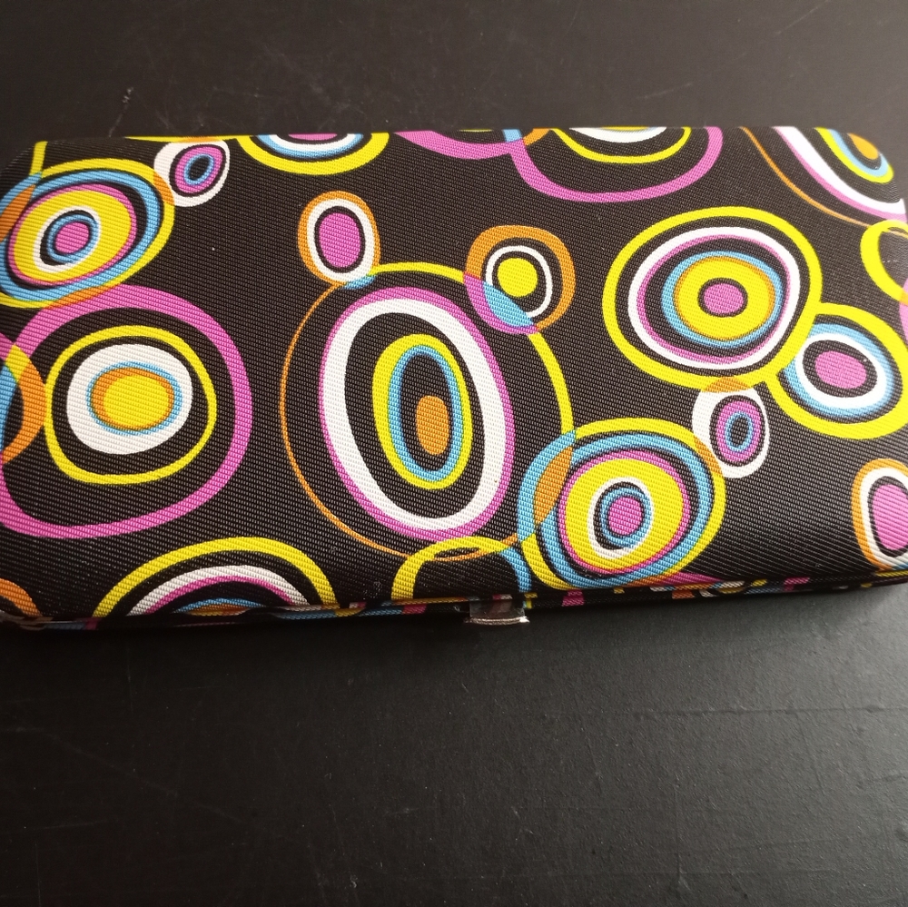 Multicolor Circles Pattern 7" Metropolitan Clutch… - image 6